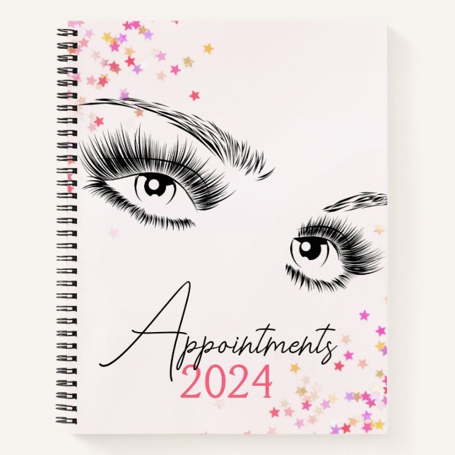 Cuaderno Sparkly provoca citas de Estrella Purpurina Rosa (Anverso)