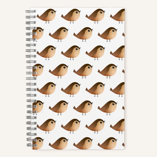 Cuaderno Sparrow Bird Cartoon   (Anverso)