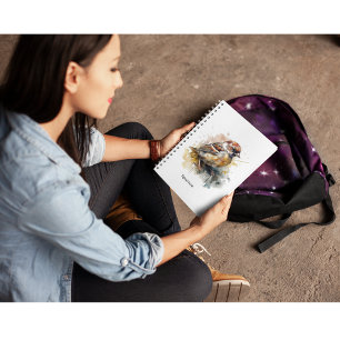 Cuaderno Sparrow de acuarela rusa, personalizado