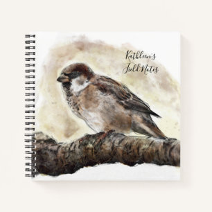 Cuaderno Sparrow Sketch Birding / Bird Watching Field Notes