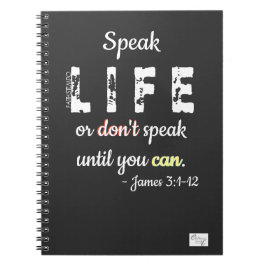 Cuaderno Speak Life or Don't Speak = Spiral Photo Notebook