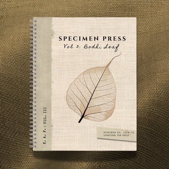 Cuaderno Specimen Press Vol. 3: Bodhi Skeleton Linen-Look (Subido por el creador)