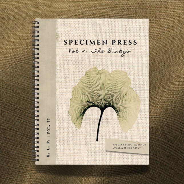 Cuaderno Specimen Press Vol. II: Ginkgo Biloba Linen (Subido por el creador)