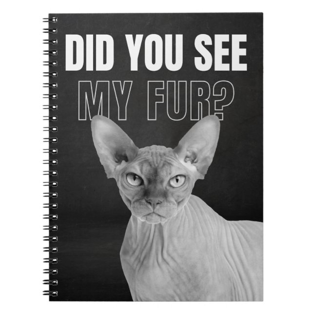 Cuaderno Sphynx Cat Sarcastic Fur Humor Illustration (Frente)