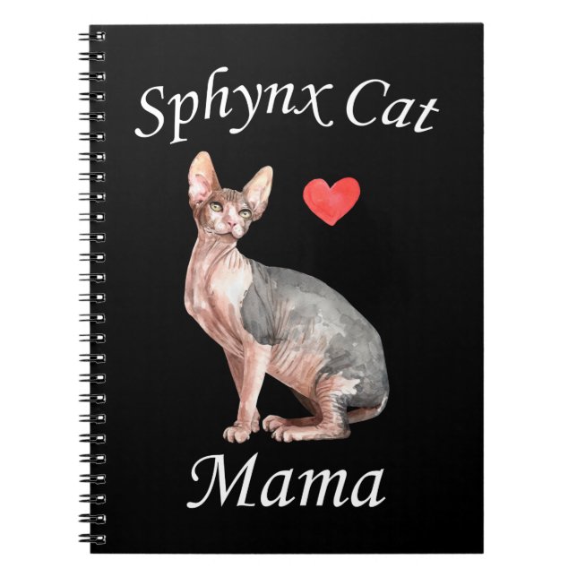 Cuaderno Sphynx Mom Cat Lover Madre Mascota (Frente)