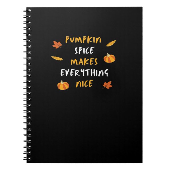 Cuaderno Spice De Calabaza Y Todo El Buen Lema Esencial (Frente)