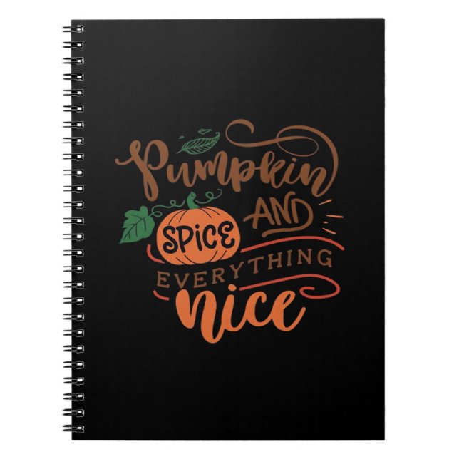 Cuaderno Spice De Calabaza Y Todo Lo Agradable. (Frente)