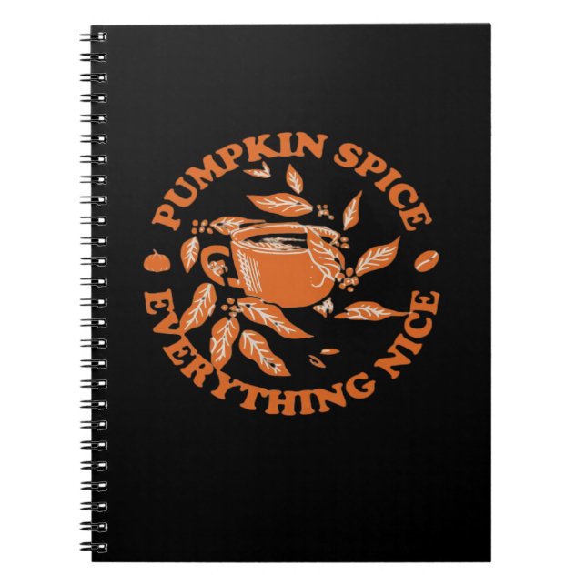 Cuaderno Spice De Calabaza Y Todo Lo Bonito, Caída Otoño Cl (Frente)