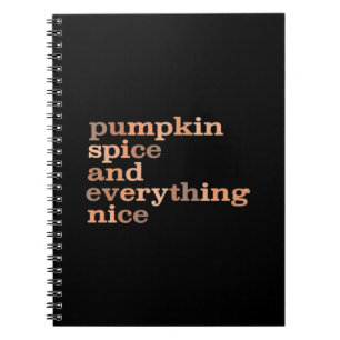 Cuaderno Spice De Calabaza Y Todo Lo Bonito Funny Otoño