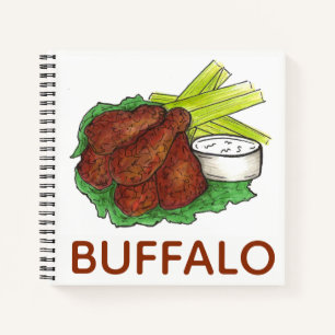 Cuaderno Spicy BBQ Buffalo NY Alas de pollo Nueva York Comi