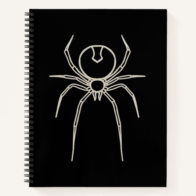 Cuaderno Spider - Blanco negro y negro (Anverso)