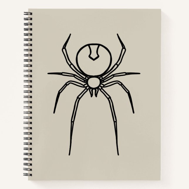 Cuaderno Spider - Blanco óseo y negro mural (Anverso)