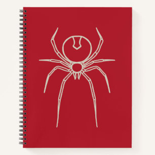 Cuaderno Spider - Rojo en la sangre y blanco óseo