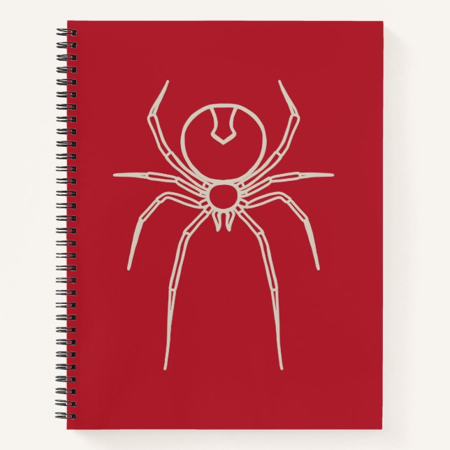Cuaderno Spider - Rojo en la sangre y blanco óseo (Anverso)