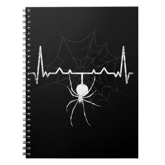 Cuaderno Spider Web Heartbeat Cobweb Spider Gift (Frente)