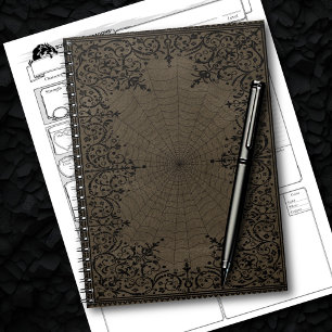 Cuaderno Spider Witch   Fantasía Ante Spiderweb Florece