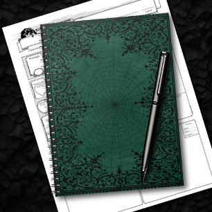 Cuaderno Spider Witch Florecimiento de la telaraña verde