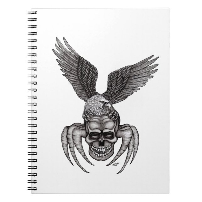 Cuaderno Spiderskull con águila (Frente)