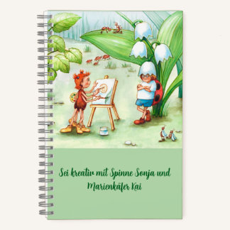 Cuaderno Spinne Sonja und Marienkäfer Kai