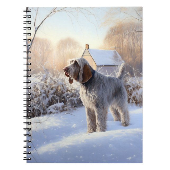 Cuaderno Spinone Italiano Deja Que Nieva A Los Navidades (Frente)