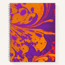 Cuaderno spiral notebook marble design 120 squared pages