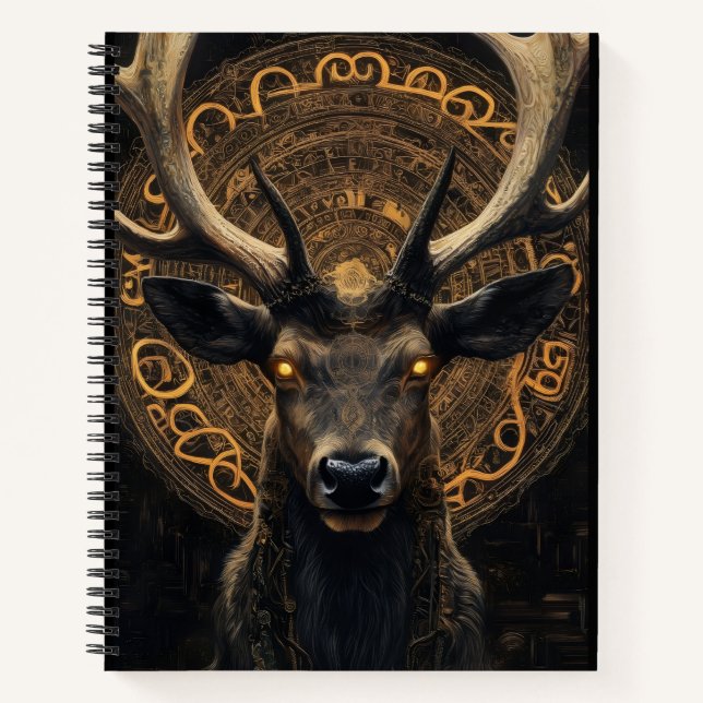 Cuaderno Spiral Notebook – Mystic Deer Guardian | Fantasy A (Anverso)