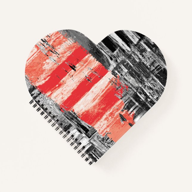 Cuaderno Spiral Notebook – Red Pulse Abstract Design (Anverso)