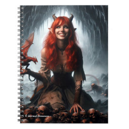 Cuaderno Spiral notebook: smiling demoness