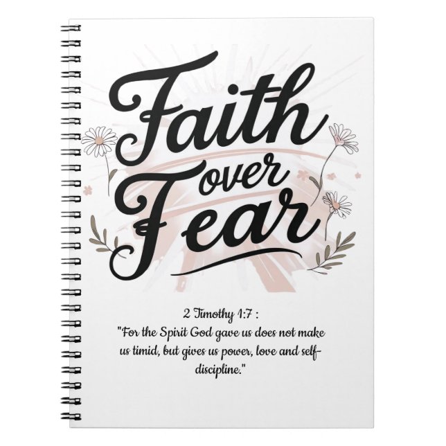 Cuaderno Spiral Notebook with Psalm 56:3-4 Bible Verse (Frente)
