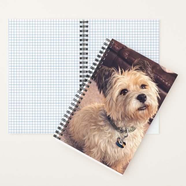 Cuaderno Spiral Notepad Cute Waiting Terrier Dog  (Interior)