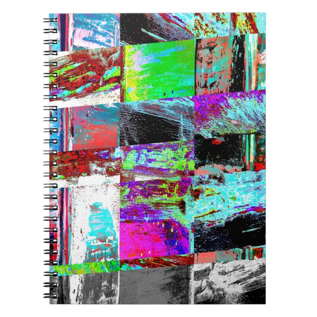 Cuaderno Spiral Photo Notebook – Abstract Grid (Frente)