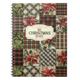 Cuaderno Spiral Photo Notebook Christmas Vintage Patchwork