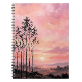 Cuaderno Spiral Photo Notebook – Pink Sunset Landscape 