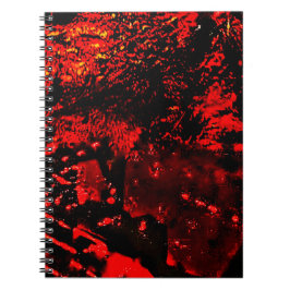 Cuaderno Spiral Photo Notebook red texture in the dark