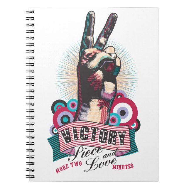 Cuaderno Spiral Photo Notebook – Victory Peace & Love Pop (Frente)