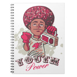 Cuaderno Spiral Photo Notebook – YOUTH Power Afro & Boombox