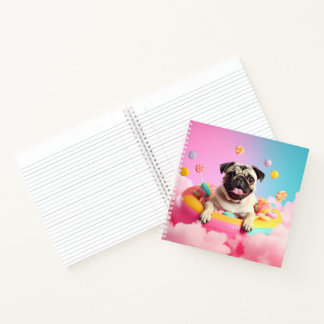 Cuaderno Spiralblock – Süßer glücklicher Mops 