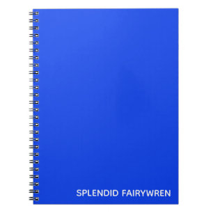 Cuaderno Splendid Fairywren Blue Color Name