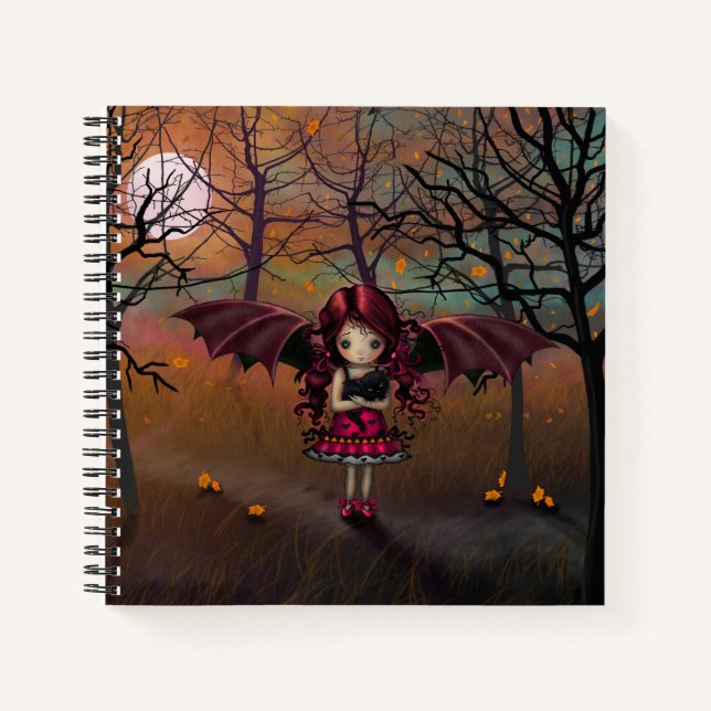 Cuaderno Spook Cute Wingvampire Fantasy Art Sketchbook (Anverso)