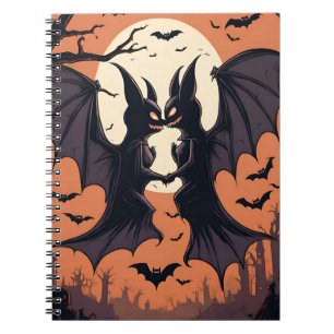 Cuaderno Spooky Bat Halloween Notebook - Luna gótica llena