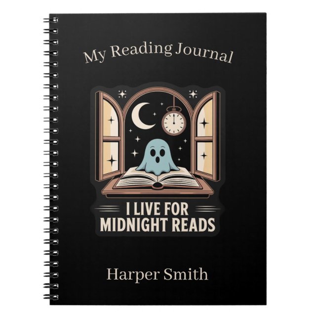Cuaderno Spooky Book Lover Midnight Reads Reader Journal (Frente)
