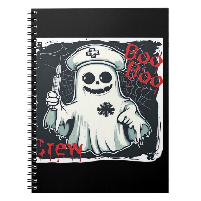 Cuaderno Spooky Nurse Ghost Haunted Hospital Crew Ghostly N (Frente)