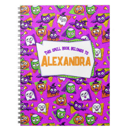 Cuaderno Spooky Spell Book Halloween Personalized Notebook