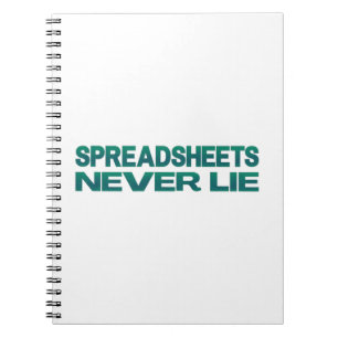 Cuaderno  Spreadsheets never lie Notebook