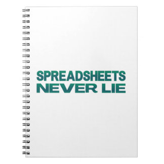 Cuaderno Spreadsheets never lie Notebook