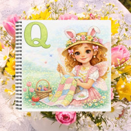 Cuaderno Spring Alphabet Letter Q Notebook for Kids