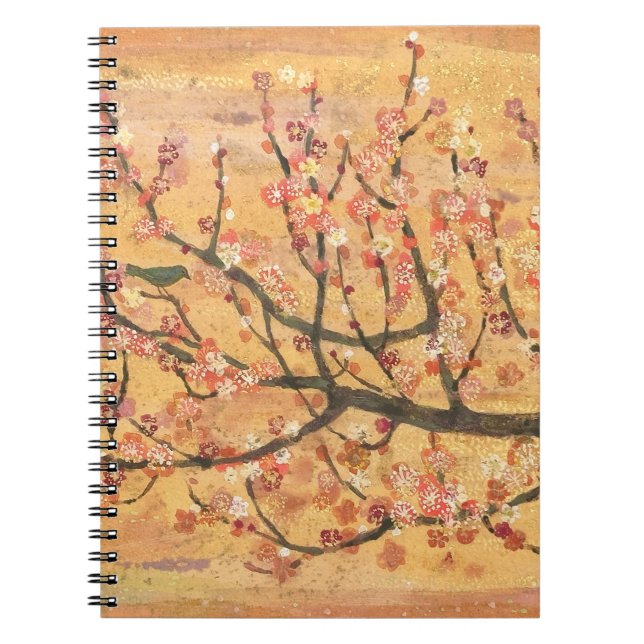 Cuaderno Spring Melody: Plum Blossom & Bush Warbler (Frente)