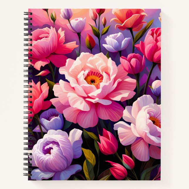 Cuaderno Spring Zen Sunrise Pink Blossom Garden  (Anverso)