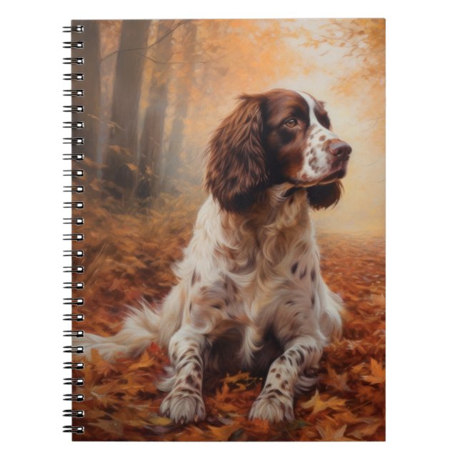 Cuaderno Springer Spaniel en otoño se inspira en las hojas  (Frente)