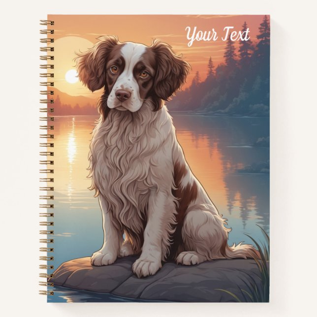 Cuaderno Springer Spaniel junto al lago (Anverso)
